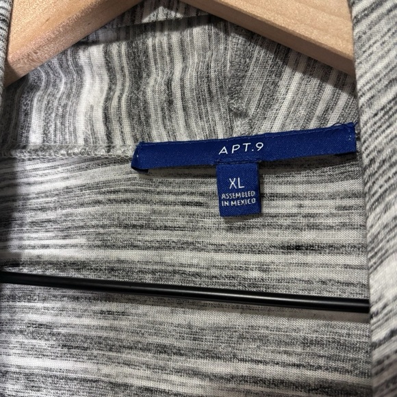 Apt. 9 Gray Open Front Cardigan 3/4 Sleeve Women's Size XL - Picture 4 of 14